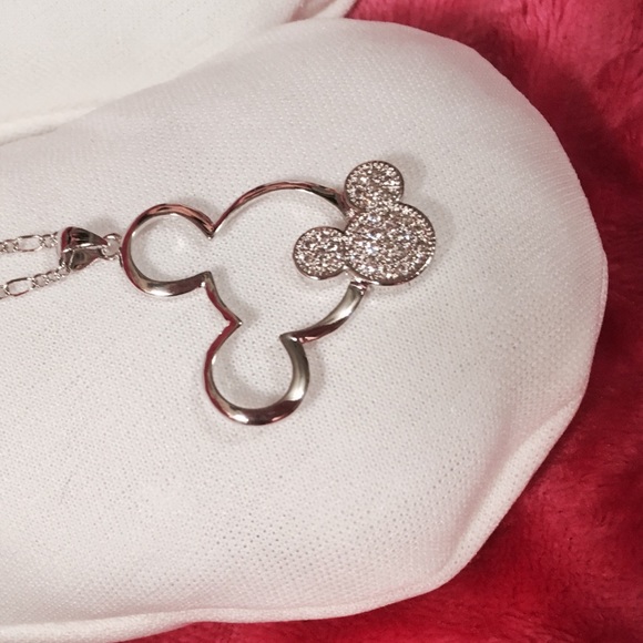 🎁necklace & 18k3XGP White gold 2X 🐭 🐭 - Picture 3 of 7